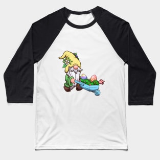 Easter Garden Gnome With Wheelbarrow Baseball T-Shirt